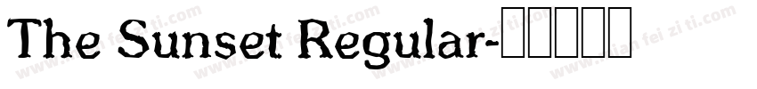 The Sunset Regular字体转换